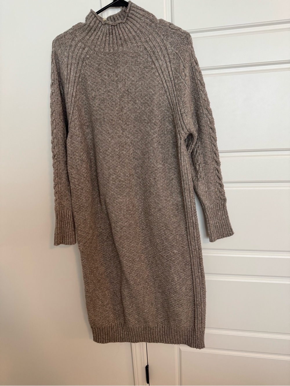 Universal Thread Taupe Mock Neck Knit Midi Dress